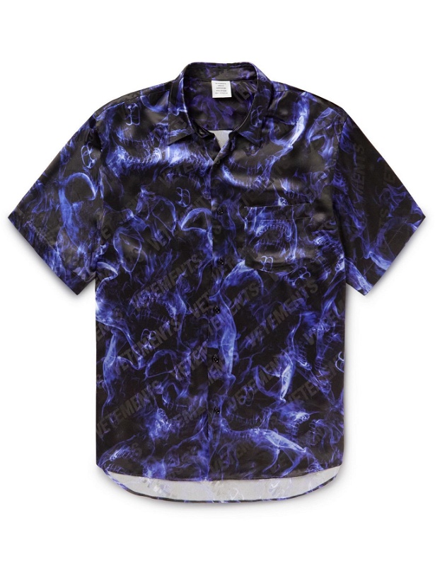 Photo: Vetements - Printed Woven Shirt - Blue
