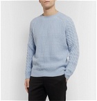 Dunhill - Cable-Knit Cashmere Sweater - Blue