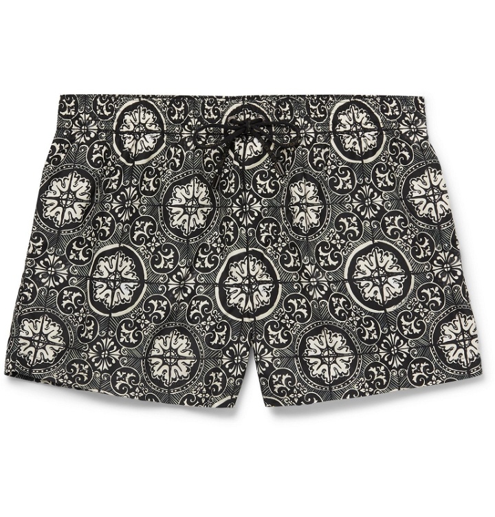 Photo: Dolce & Gabbana - Short-Length Printed Swim Shorts - Black