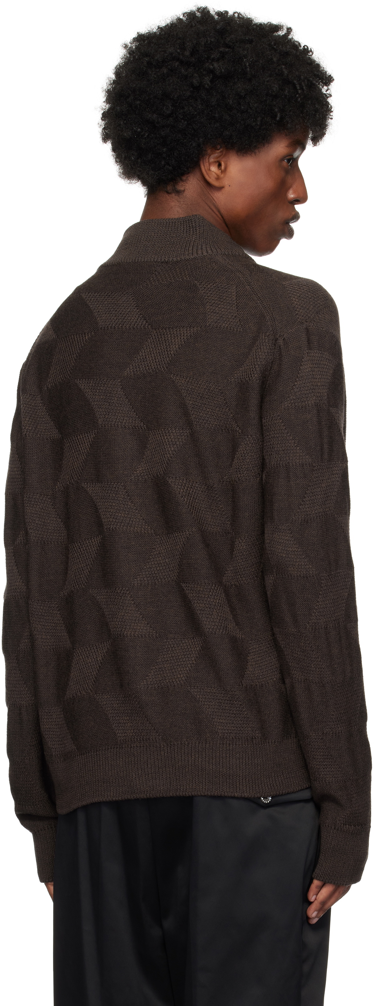 Vivienne Westwood Brown Fisherman Zip-Up Sweater Vivienne