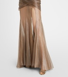 Maria Lucia Hohan Marimar one-shoulder silk bustier gown
