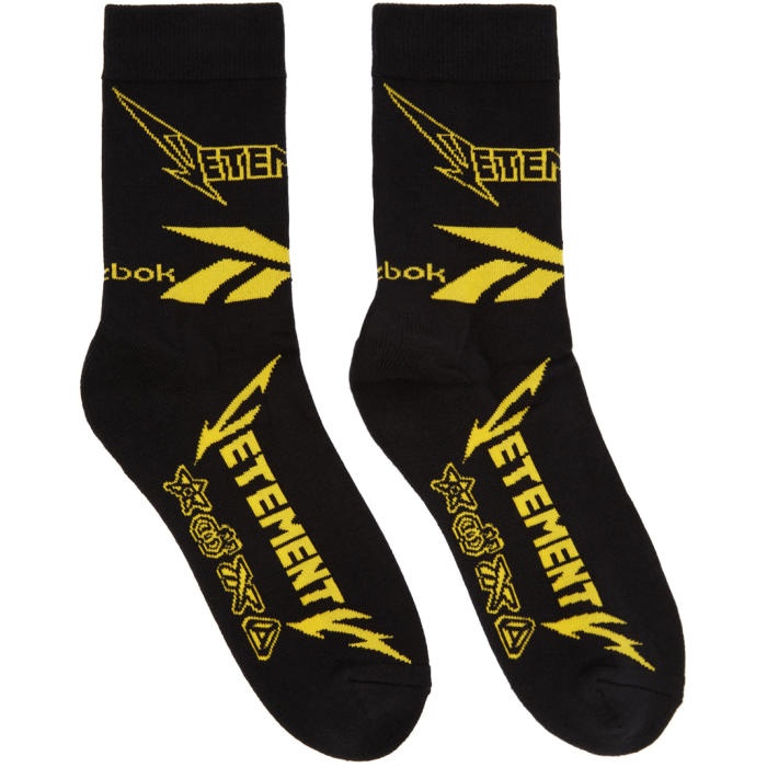 Photo: Vetements Black Reebok Edition Metal Socks