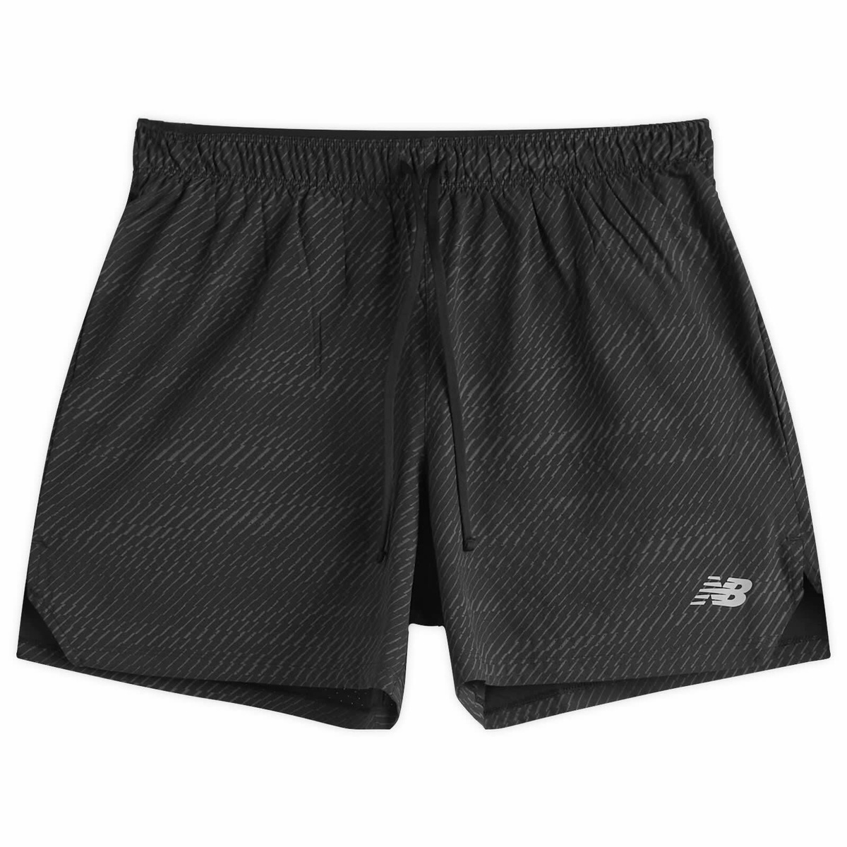 New Balance RC Reflective Short 5" in Black Multi Print