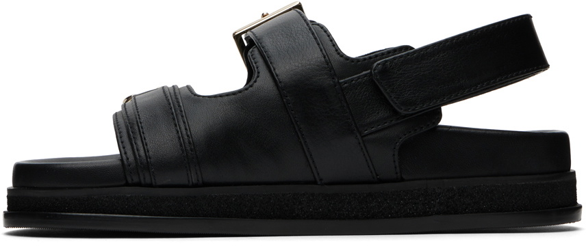 Jimmy Choo Black Elyn Flat Sandals Jimmy Choo