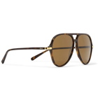 Brioni - Aviator-Style Tortoiseshell Acetate Sunglasses - Men - Tortoiseshell