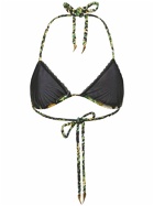 ROBERTO CAVALLI Lycra Printed Triangle Bikini Top