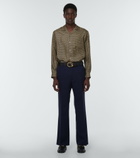 Gucci - Geometric Interlocking G print silk shirt