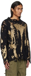 R13 Black Printed Sweater