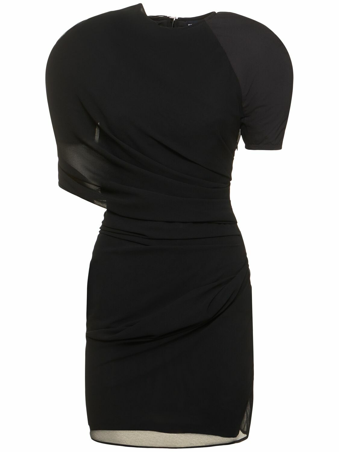 JACQUEMUS La Robe Castagna Draped Satin Dress Jacquemus