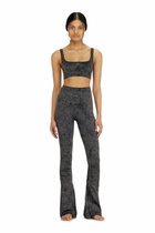 Diesel Fared leggings with utilitarian print - Pants Womens in Grey