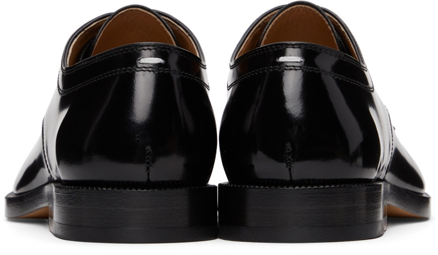 Maison Margiela Black Patent Tabi Lace-Up Derbys