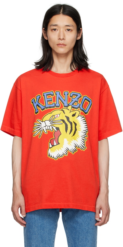 Photo: Kenzo Red Kenzo Paris Varsity Jungle Tiger T-Shirt