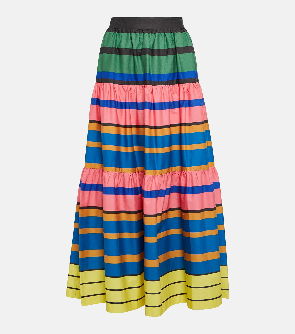 Staud Sea striped cotton midi skirt Staud