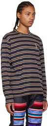 Junya Watanabe Navy & Brown Comme des Garçons Edition Long-Sleeve T-Shirt