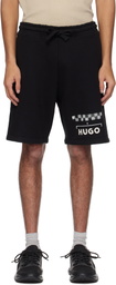 Hugo Black Racing Print Shorts