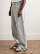 Nike - Solo Swoosh Straight-Leg Logo-Embroidered Cotton-Blend Jersey Sweatpants - Gray