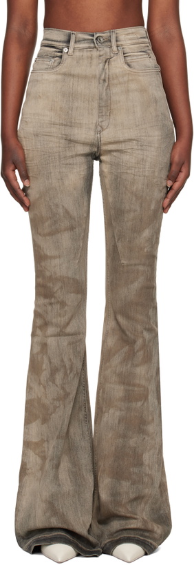 Photo: Rick Owens DRKSHDW Gray Temple Bolan Bootcut Jeans