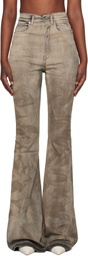 Rick Owens DRKSHDW Gray Temple Bolan Bootcut Jeans