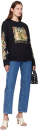 Burberry Black Long-Sleeve Forest Cotton T-shirt