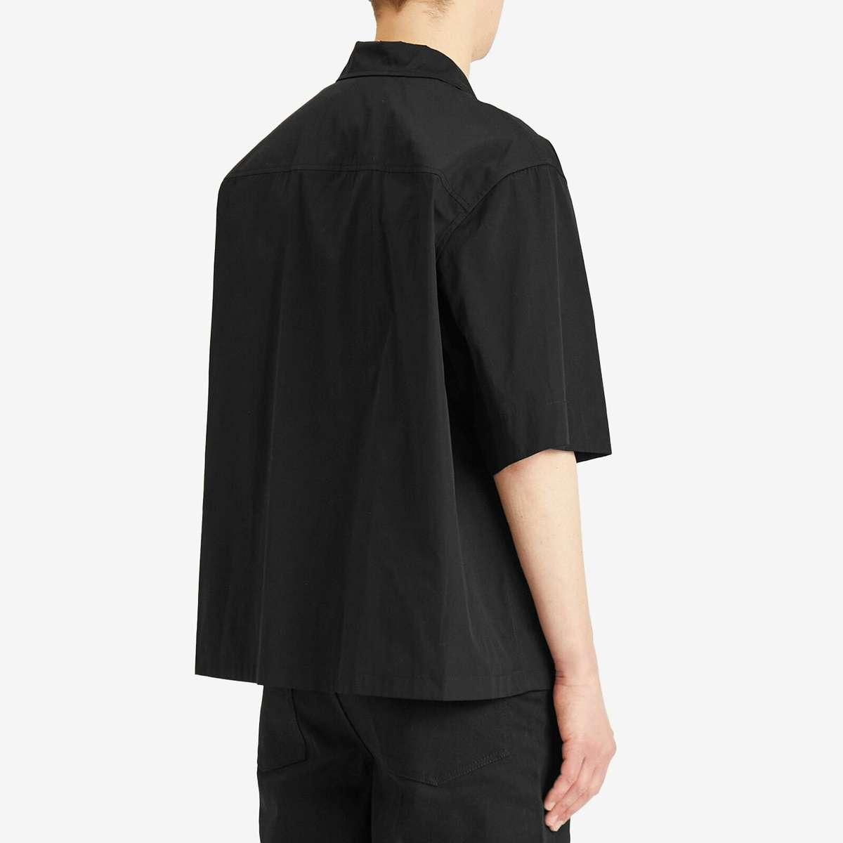 Jil Sander+ Men's Relaxed Fit Short Sleeve Shirt in Black