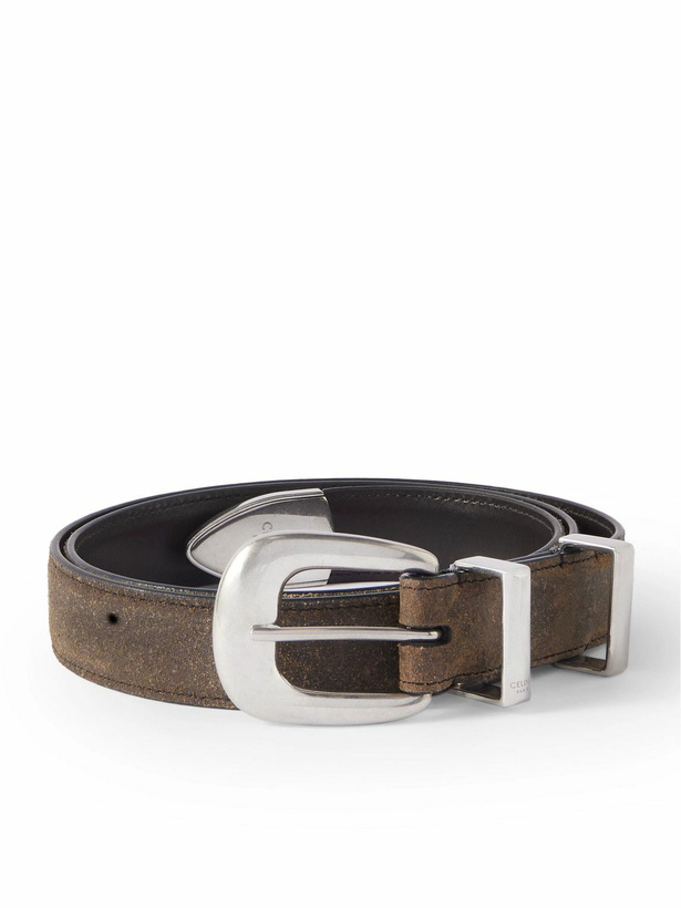 Photo: CELINE - 2.5cm Waxed-Leather Belt - Brown