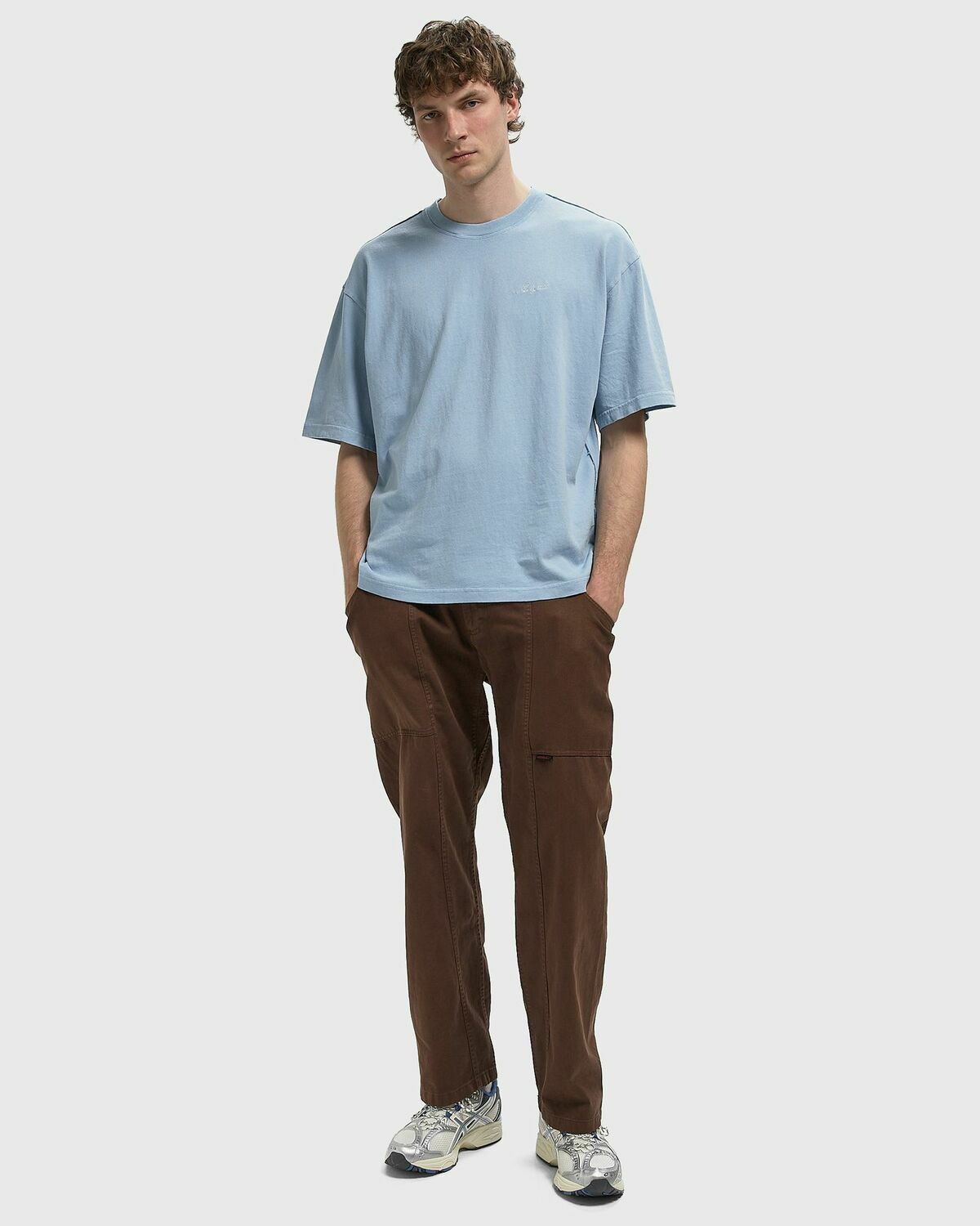 Axel Arigato Honor Washed Tee Blue Mens Shortsleefe