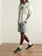 Nike - Straight-Leg Logo-Print Cotton-Blend Tech Fleece Drawstring Shorts - Gray