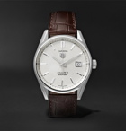 TAG Heuer - Carrera Automatic 39mm Steel and Alligator Watch - Men - White