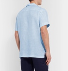 Frescobol Carioca - Thomaz Camp-Collar Striped Linen Shirt - Blue