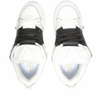 Valentino Men's Open Skate Sneakers in Bianco/Nero/Pastel Grey