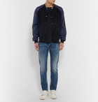 VALENTINO - Slim-Fit Panelled Stretch-Denim Jeans - Blue