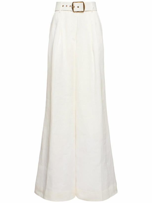 Photo: ZIMMERMANN Wide Leg Linen High Waisted Pants