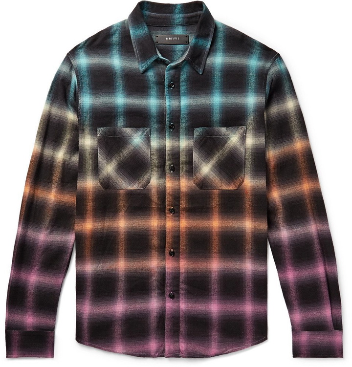 Photo: AMIRI - Checked Cotton-Flannel Shirt - Multi