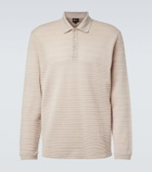 Giorgio Armani Striped virgin wool jersey polo sweater