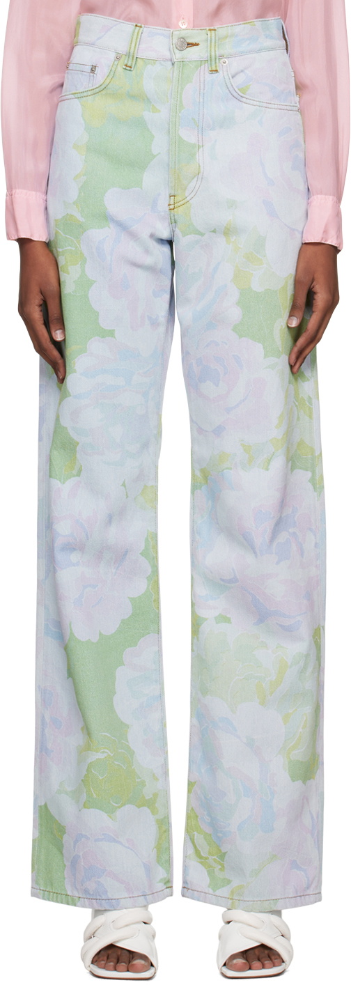 Jeans With Flowers - Temu