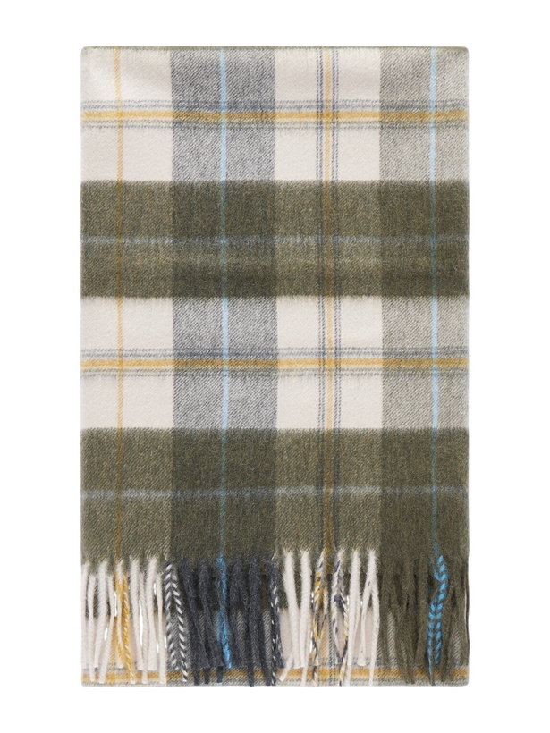 Photo: Begg & Co - Arran Bennet Fringed Checked Cashmere Scarf - Neutrals