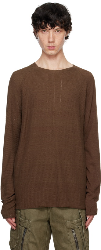 Photo: DEVOA Brown Long Sleeve Knit T-shirt