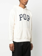 Pop Trading Company White Arch Logo Appliqué Hoodie