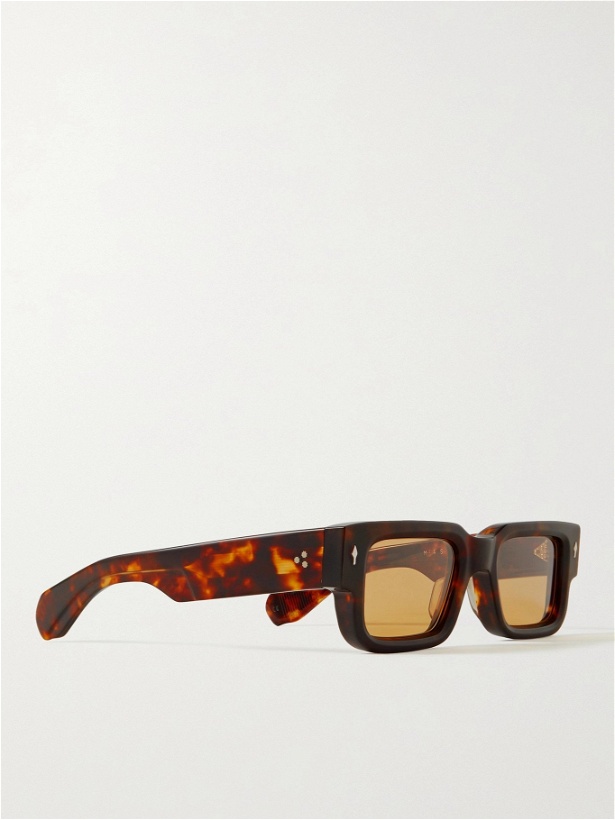 Photo: JACQUES MARIE MAGE - Ascari Rectangle-Frame Tortoiseshell Acetate Sunglasses - Tortoiseshell