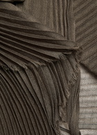 Issey Miyake Pleated Fine-knit Scarf - Khaki - One Size
