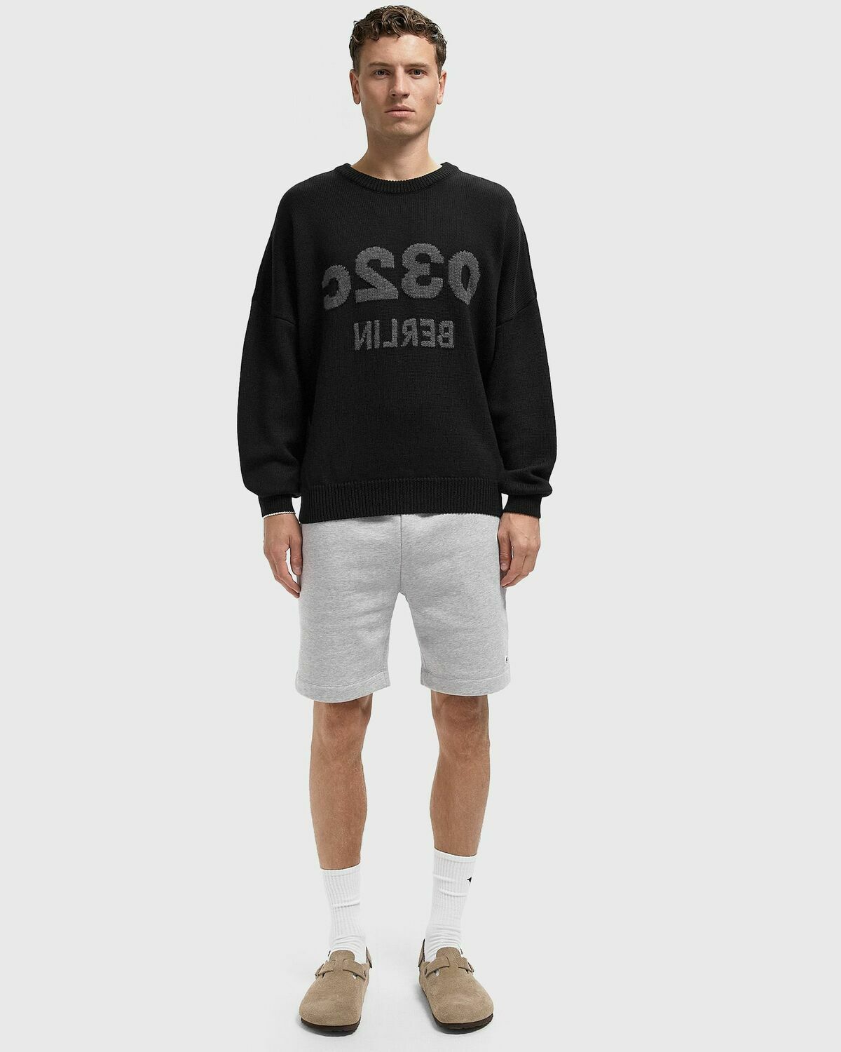 032c SELFIE SWEATER Black Mens Pullover