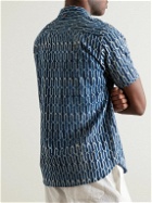Kardo - Lamar Embroidered Printed Cotton Shirt - Blue