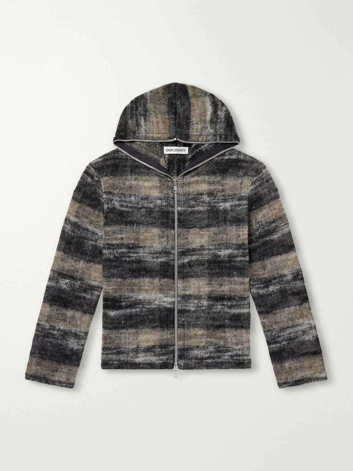 Our Legacy - Full Zip Wool-Blend Hooded Blouson Jacket - Gray
