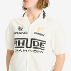 Rhude Men's Champions Snap Shirt in Cream