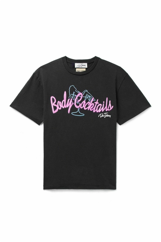 Photo: Gallery Dept. - Body Cocktails Printed Cotton-Jersey T-Shirt - Black