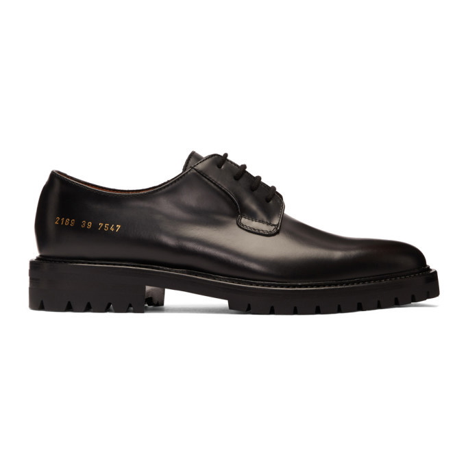 Common Projects Black Leather Derbys Common Projects