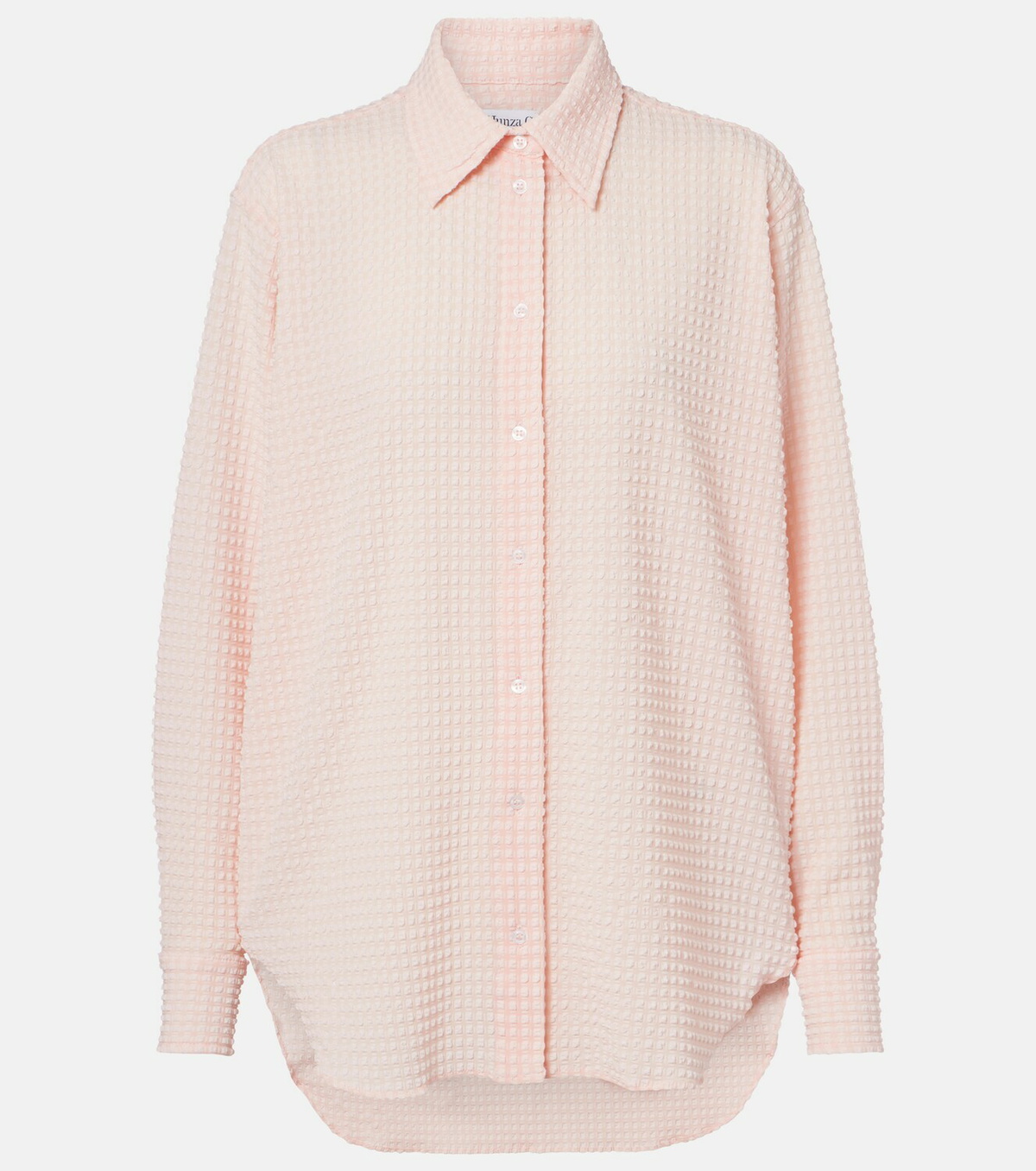 Hunza G Resort checked seersucker shirt