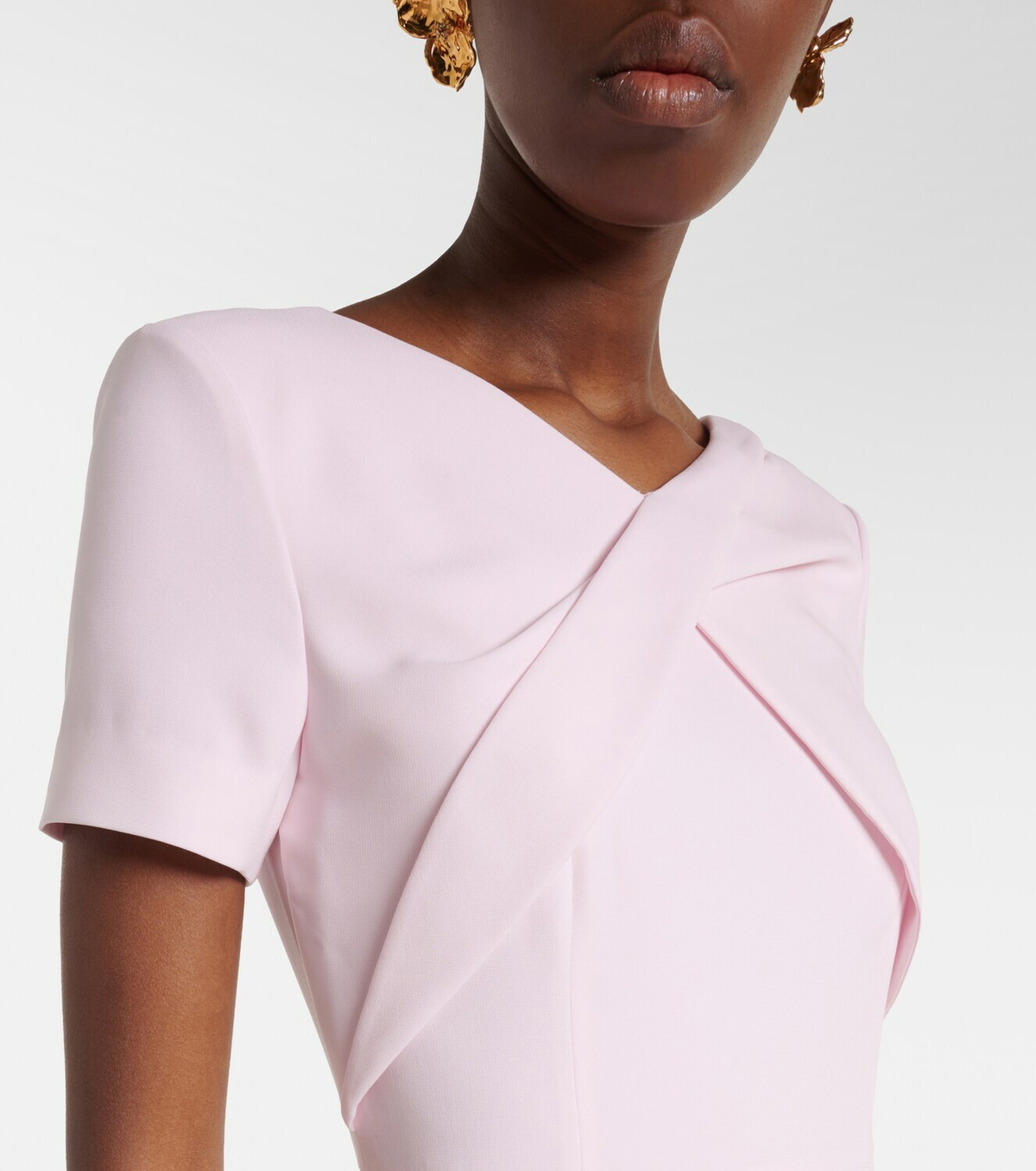 Roland Mouret Draped cady midi dress