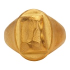 Rochas Homme Gold Signet Ring