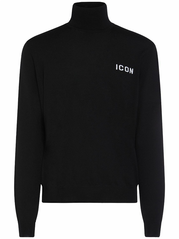 Photo: DSQUARED2 - Icon Wool Knit Turtleneck Sweater